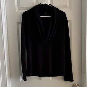 Ann Taylor Classic Black Cowl Neck Sweater